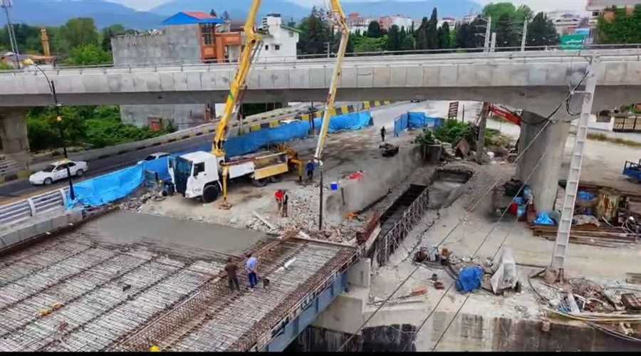 بتن ریزی پل ماشلک نوشهر 