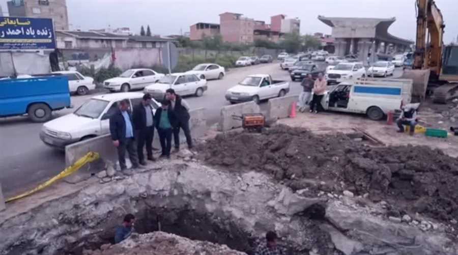 جابجایی خط گاز سه راه جویبار ساری